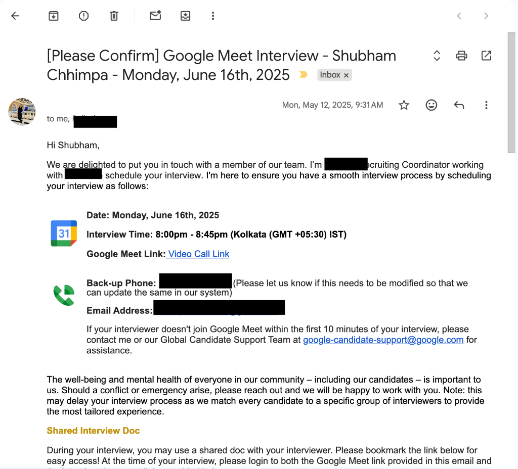 Google Interview 